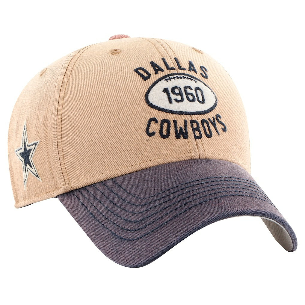 Dallas Cowboys '47 Dusted Ailene MVP Adjustable Hat - Tan/Navy - 47 brand
