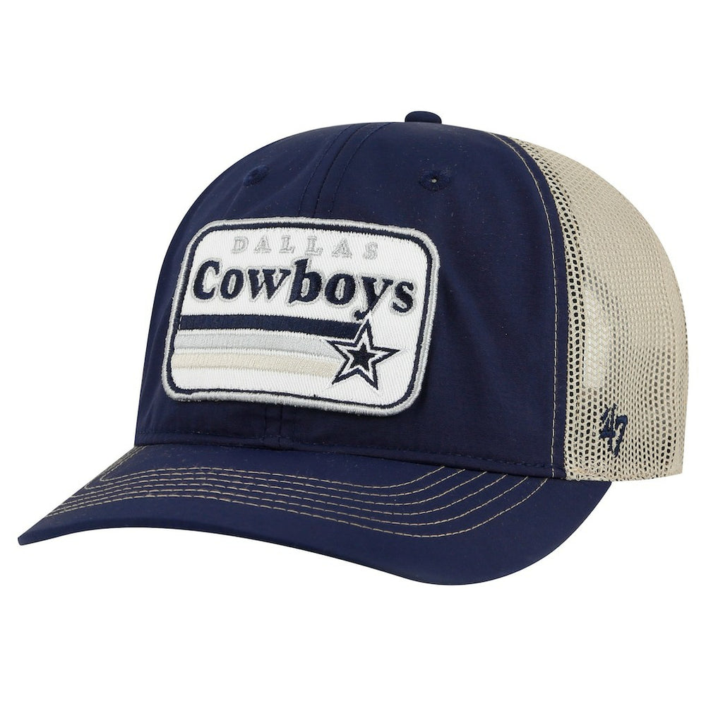 Dallas Cowboys '47 Campscape Trucker Adjustable Hat - Navy/Natural - 47 brand