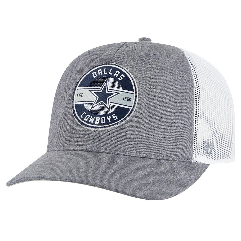 Dallas Cowboys '47 Hash Mark Trucker Adjustable Hat - Heather Gray - 47 brand