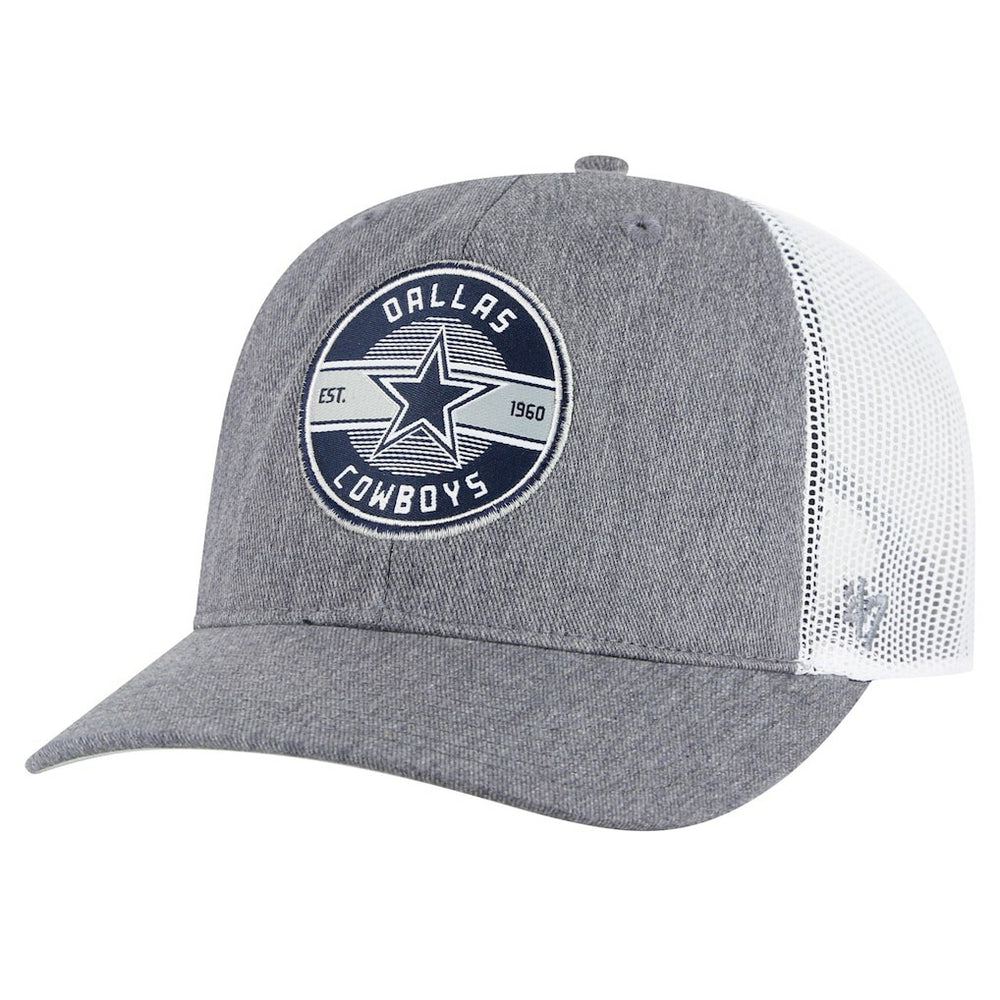 Dallas Cowboys '47 Hash Mark Trucker Adjustable Hat - Heather Gray - 47 brand