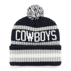 Dallas Cowboys '47 Bering Cuffed Knit Hat with Pom - Navy - 47 brand