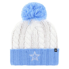 Dallas Cowboys '47 Women's Luminance Cuffed Knit Hat with Pom - White/Light Blue - 47 brand