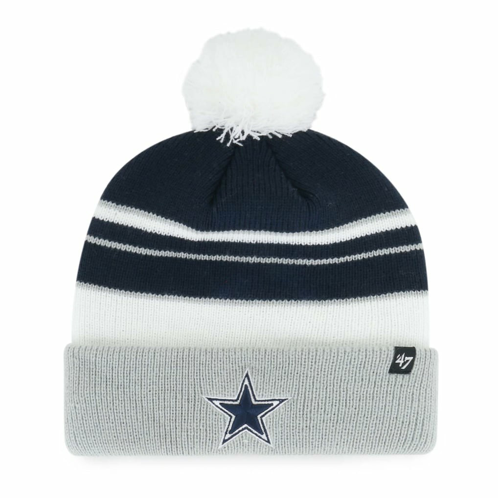 Dallas Cowboys '47 Youth Peewee Cuffed Knit Hat with Pom - Navy - 47 brand