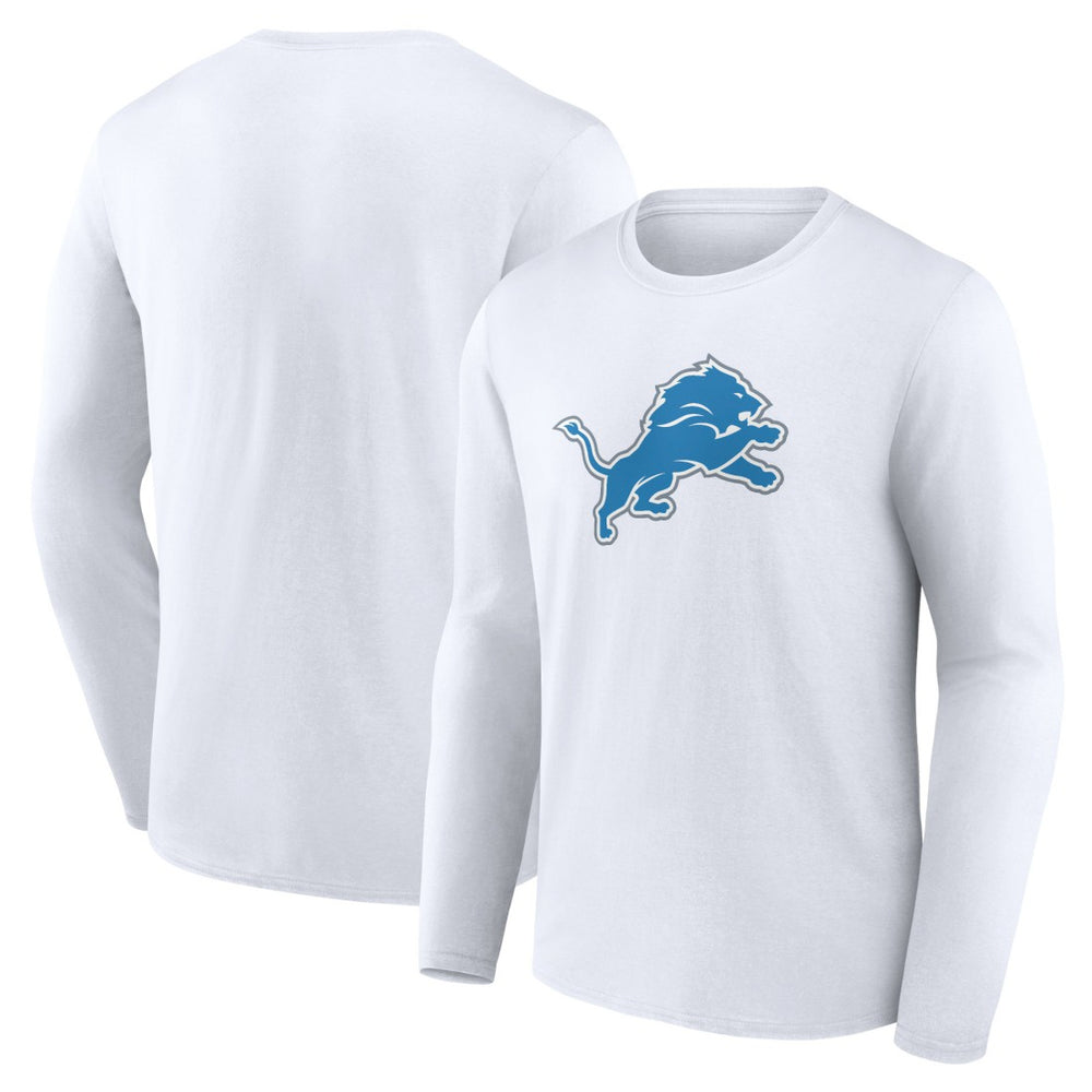 Detroit Lions Primary Logo Long Sleeve T-Shirt - White - NFL