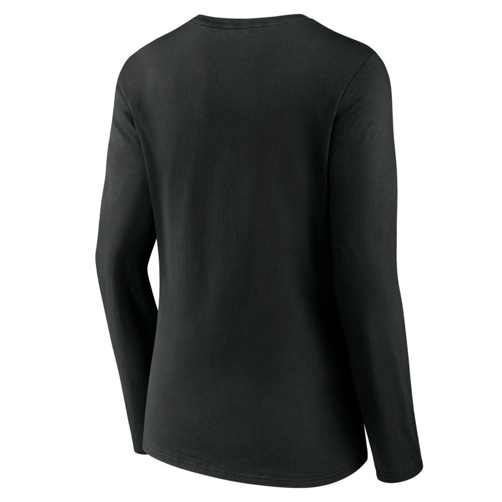 Detroit Lions Women's Victory Arch V-Neck Long Sleeve T-Shirt - Black - NFL