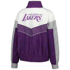 Los Angeles Lakers The Wild Collective Women's Courtside Half-Zip Track Jacket Purple