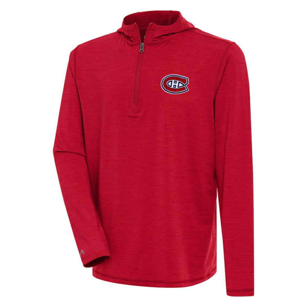 Montreal Canadiens Antigua Tidy Quarter-Zip Pullover Hoodie - Heather Red | NHL sale