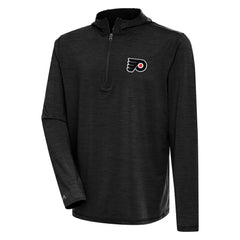 Philadelphia Flyers Antigua Tidy Quarter-Zip Pullover Hoodie - Heather Black | NHL on sale