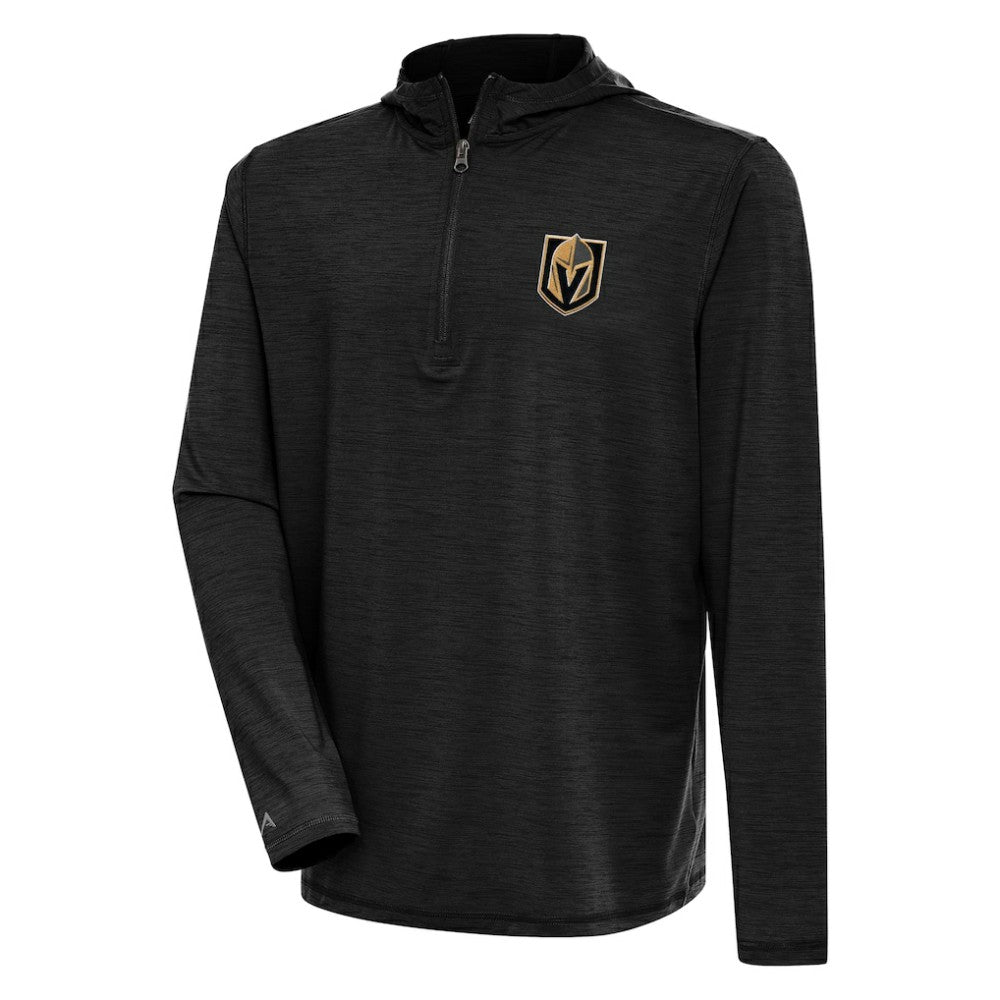 Vegas Golden Knights Antigua Tidy Quarter-Zip Pullover Hoodie - Heather Black | NHL online