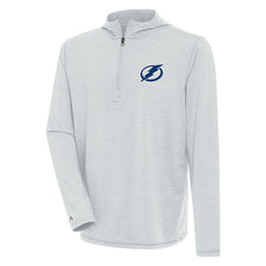 Tampa Bay Lightning Antigua Tidy Quarter-Zip Pullover Hoodie - Heather Gray | NHL discount