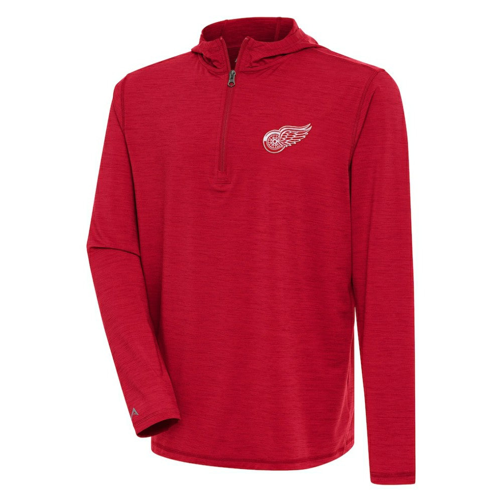 Detroit Red Wings Antigua Tidy Quarter-Zip Pullover Hoodie - Heather Red | NHL discount