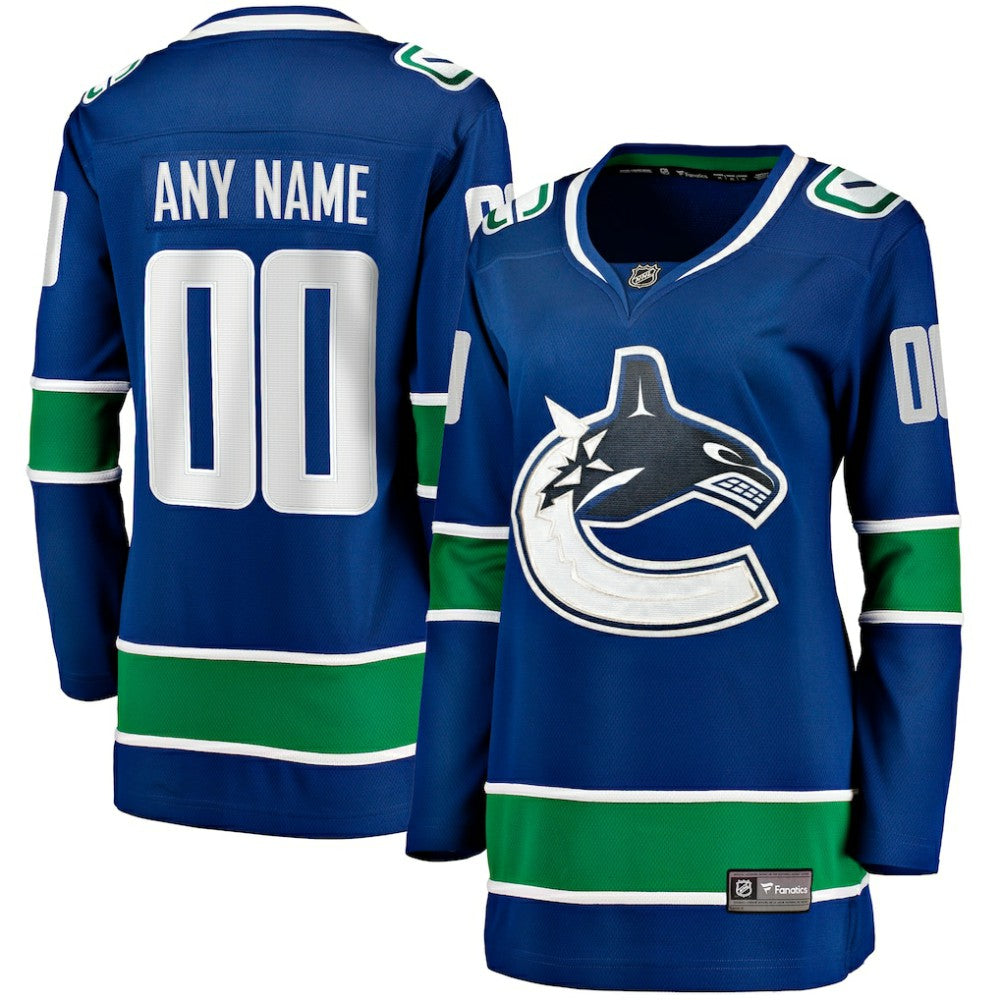 Vancouver Canucks Fanatics Women's Breakaway Custom Jersey - Blue | Fanatics sale