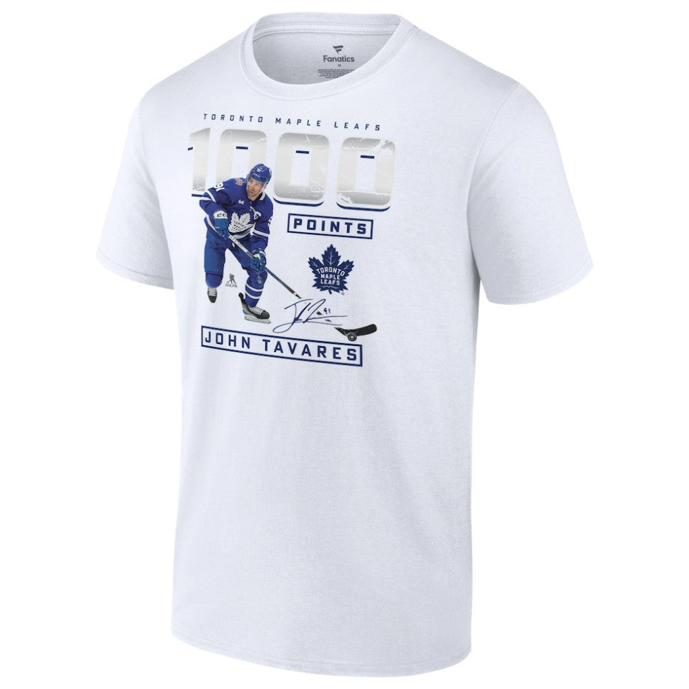 John Tavares Toronto Maple Leafs 1,000 Career Points T-Shirt - White | NHL on sale