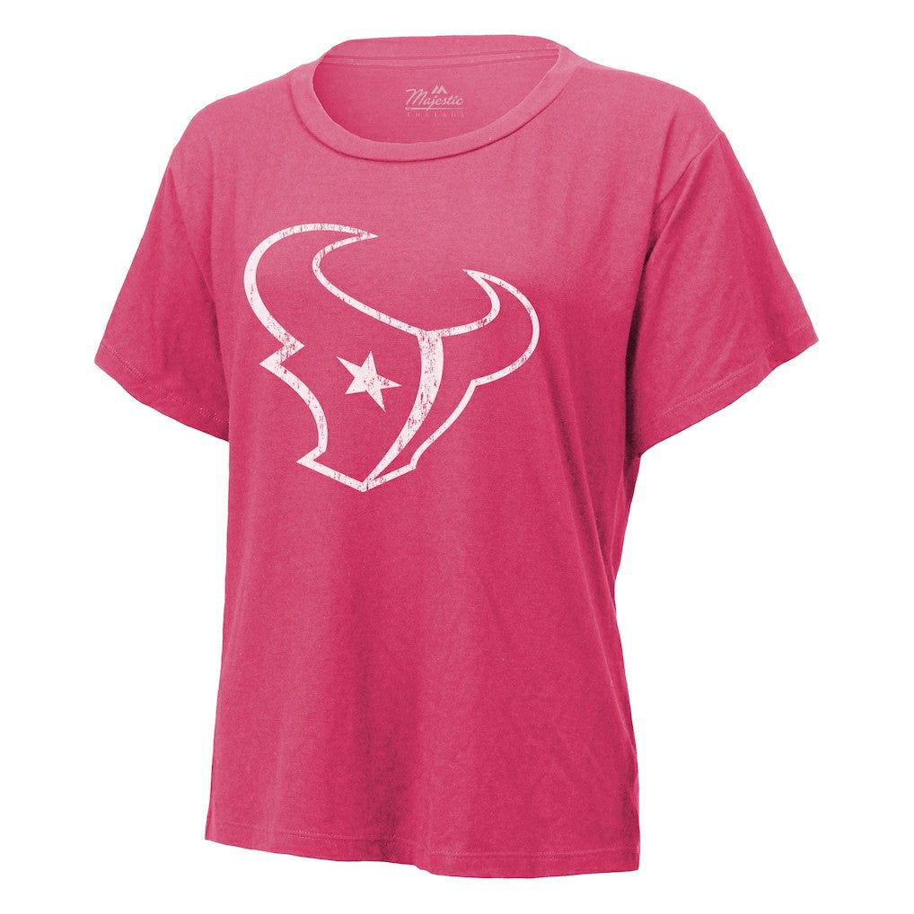 C.J. Stroud Houston Texans Majestic Threads Women's Name & Number T-Shirt - Pink - NFL