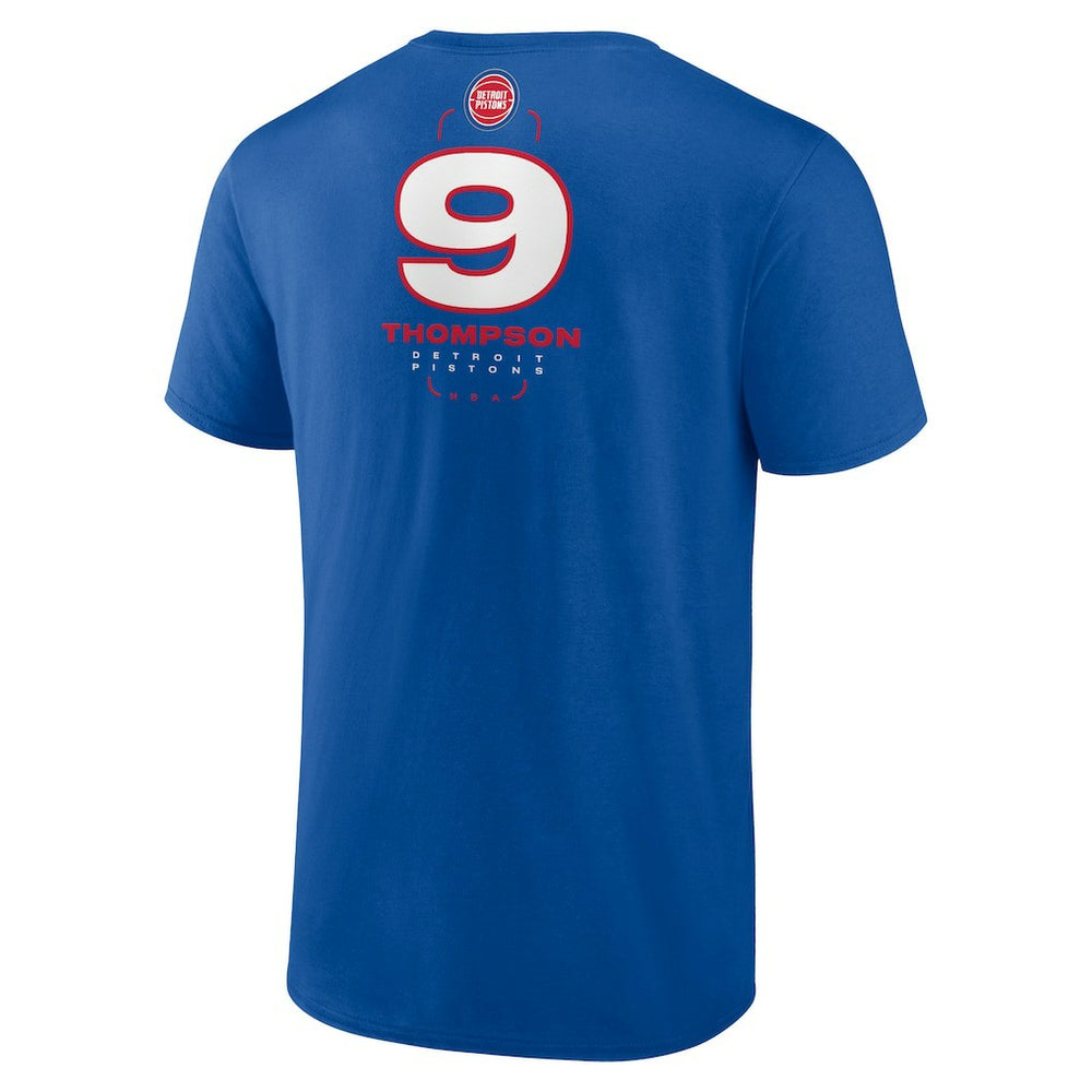 Ausar Thompson Detroit Pistons Behind The Back Name & Number T-Shirt Blue