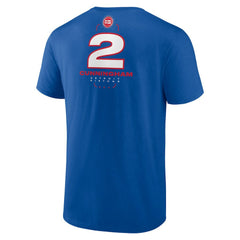Cade Cunningham Detroit Pistons Behind The Back Name & Number T-Shirt Blue