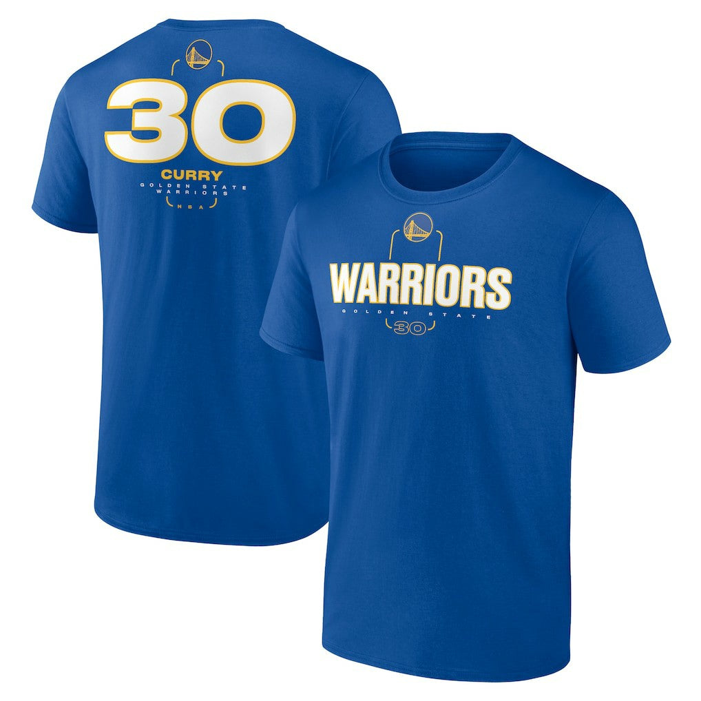 Stephen Curry Golden State Warriors Behind The Back Name & Number T-Shirt Royal