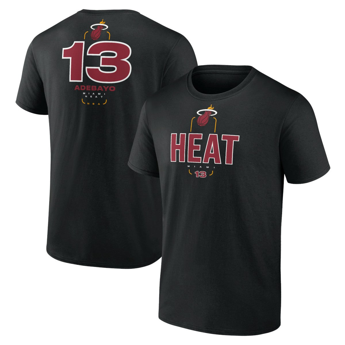 Bam Adebayo Miami Heat Behind The Back Name & Number T-Shirt Black