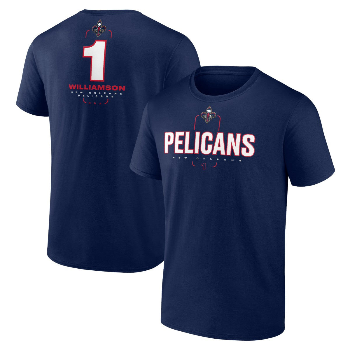 Zion Williamson New Orleans Pelicans Behind The Back Name & Number T-Shirt Navy