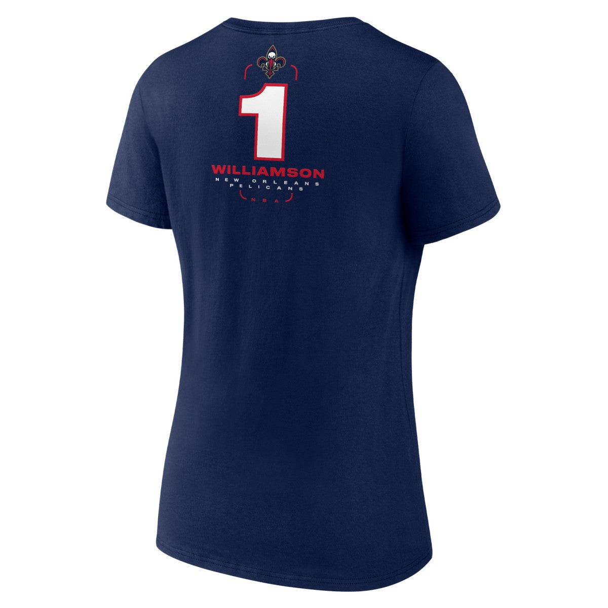 Zion Williamson New Orleans Pelicans Women's Behind The Back Name & Number V-Neck T-Shirt Navy