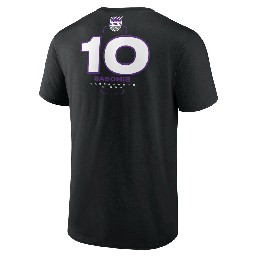 Domantas Sabonis Sacramento Kings Behind The Back Name & Number T-Shirt Black
