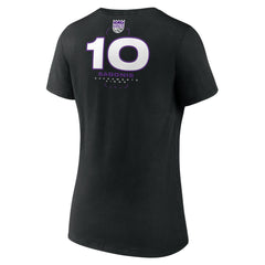 Domantas Sabonis Sacramento Kings Women's Behind The Back Name & Number V-Neck T-Shirt Black