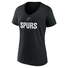 Victor Wembanyama San Antonio Spurs Women's Behind The Back Name & Number V-Neck T-Shirt Black