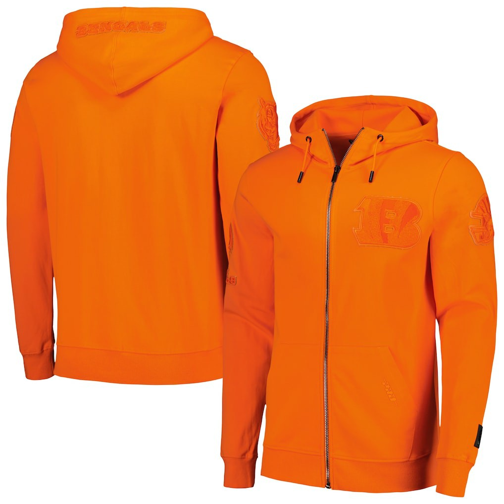 Cincinnati Bengals Pro Standard Triple Tonal Full-Zip Hoodie - Orange - NFL