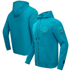Miami Dolphins Pro Standard Triple Tonal Full-Zip Hoodie - Aqua - NFL