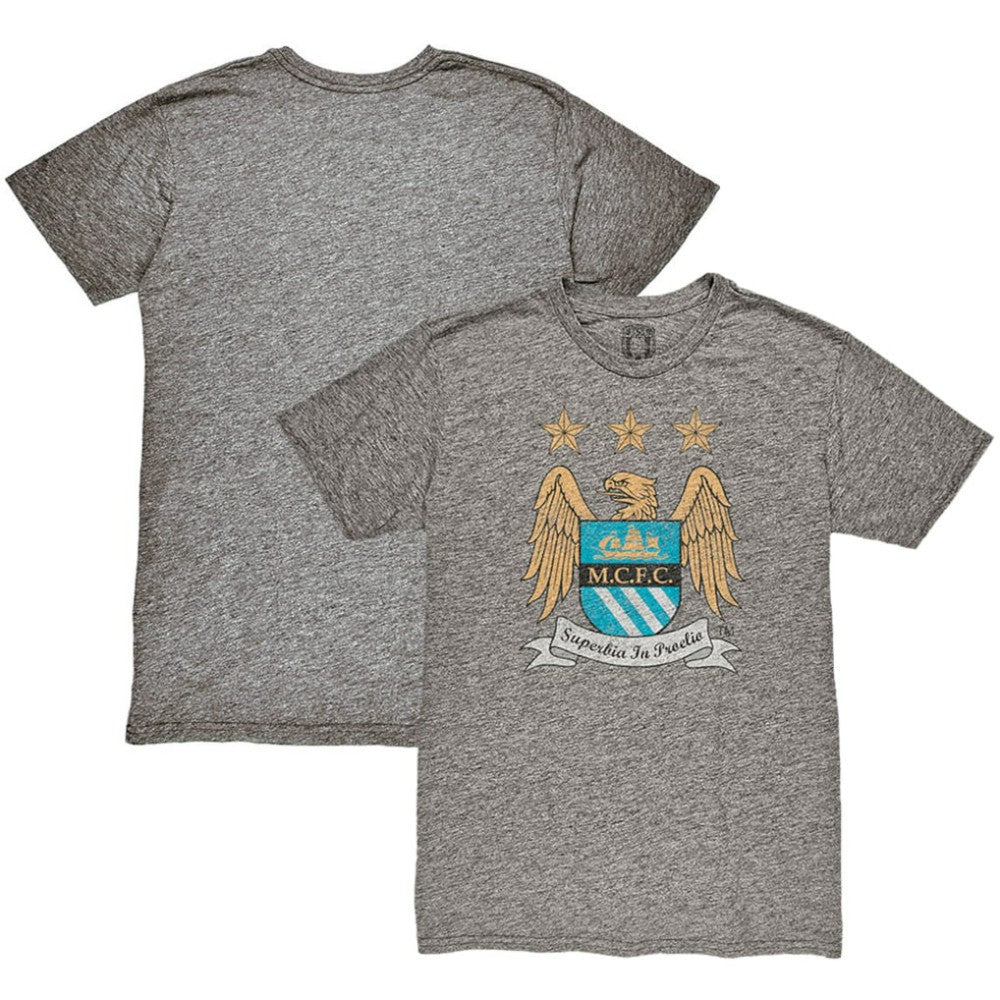 Manchester City 1863FC Retro Crest T-Shirt Heather Gray