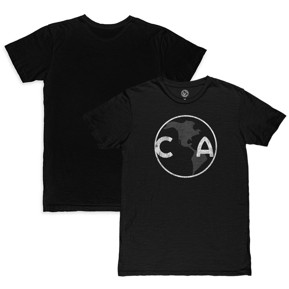 Club America 1863FC Mono Crest Slub T-Shirt Black