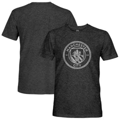 Manchester City 1863FC Mono Crest Twisted Tri-Blend Slub T-Shirt Heather Black