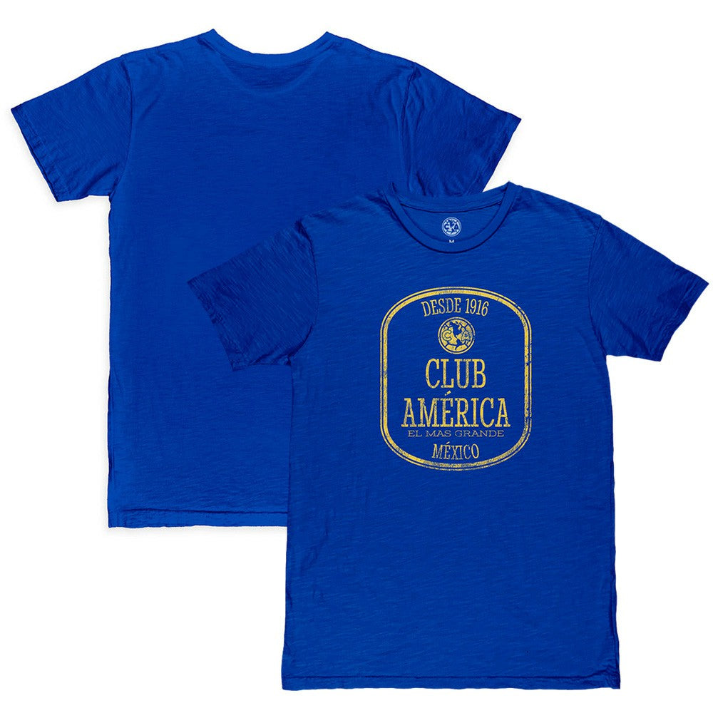 Club America 1863FC Retro Seal Slub T-Shirt Royal
