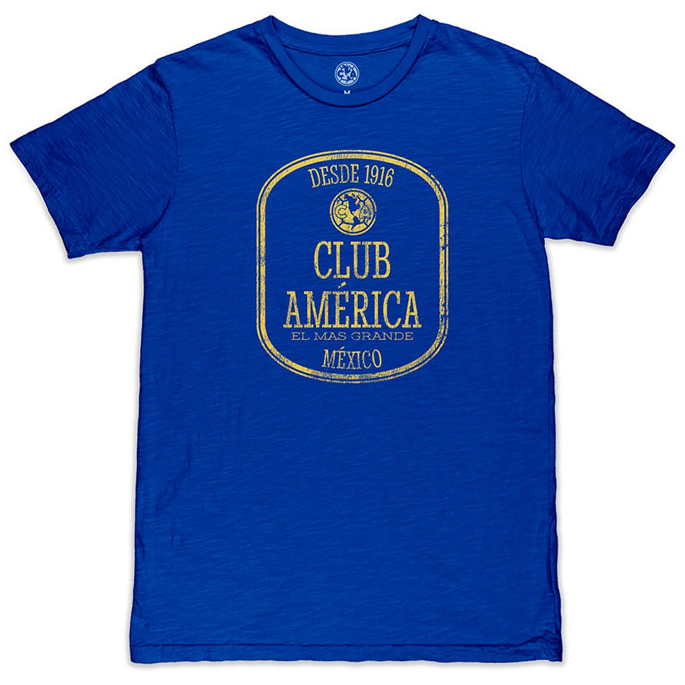 Club America 1863FC Retro Seal Slub T-Shirt Royal