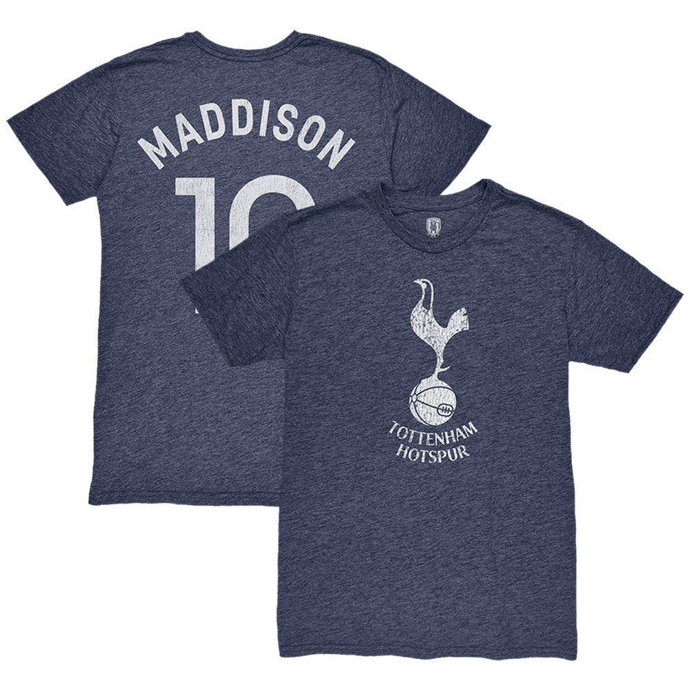 James Maddison Tottenham Hotspur 1863FC Player Name & Number Twisted Tri-Blend Slub T-Shirt Heather Navy