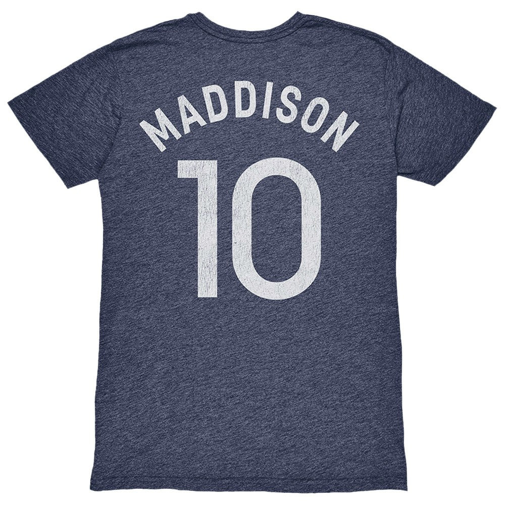 James Maddison Tottenham Hotspur 1863FC Player Name & Number Twisted Tri-Blend Slub T-Shirt Heather Navy