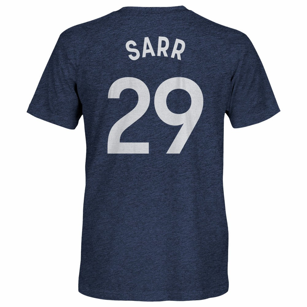 Pape Matar Sarr Tottenham Hotspur 1863FC Player Name & Number Twisted Tri-Blend Slub T-Shirt Heather Navy