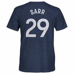 Pape Matar Sarr Tottenham Hotspur 1863FC Player Name & Number Twisted Tri-Blend Slub T-Shirt Heather Navy
