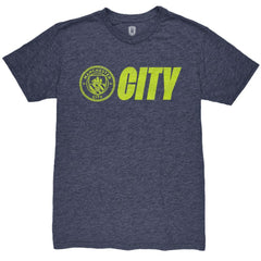 Manchester City 1863FC Lockup Twisted Tri-Blend Slub T-Shirt Heather Navy
