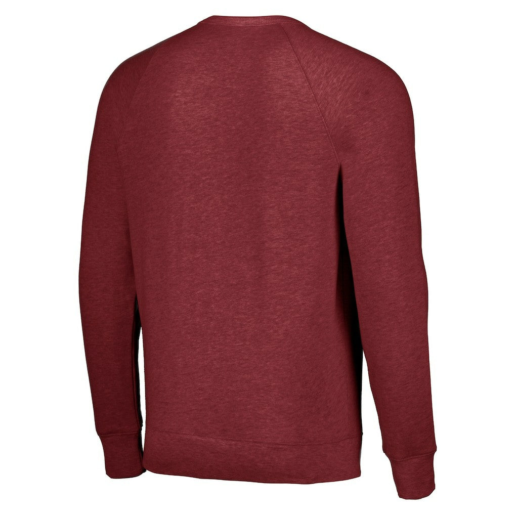 Denver Nuggets Homage Unisex Holiday Tri-Blend Raglan Pullover Sweatshirt Red