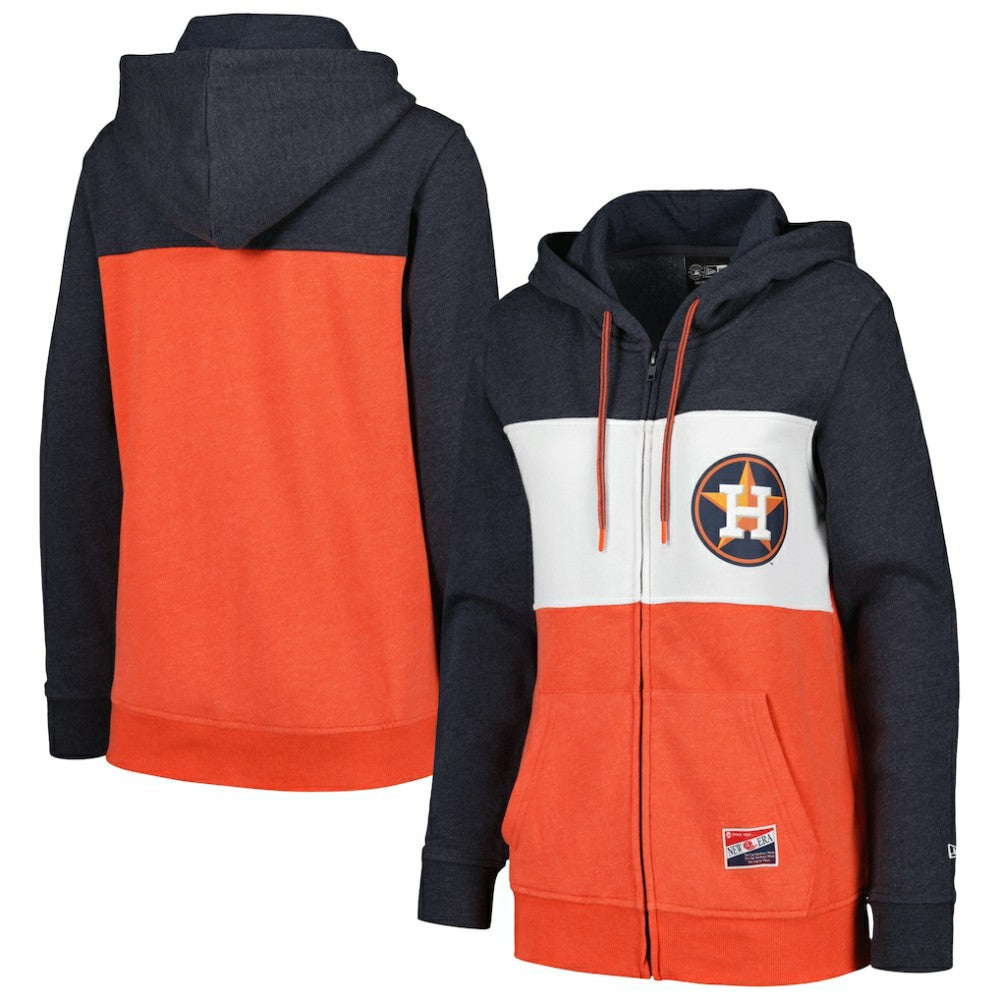 Houston Astros New Era Women's Color Block Full-Zip Hoodie Jacket Online