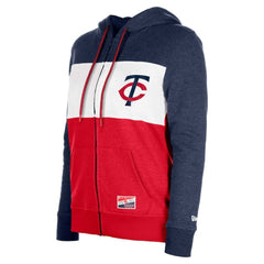 Minnesota Twins New Era Women's Color Block Full-Zip Hoodie Jacket Outlet