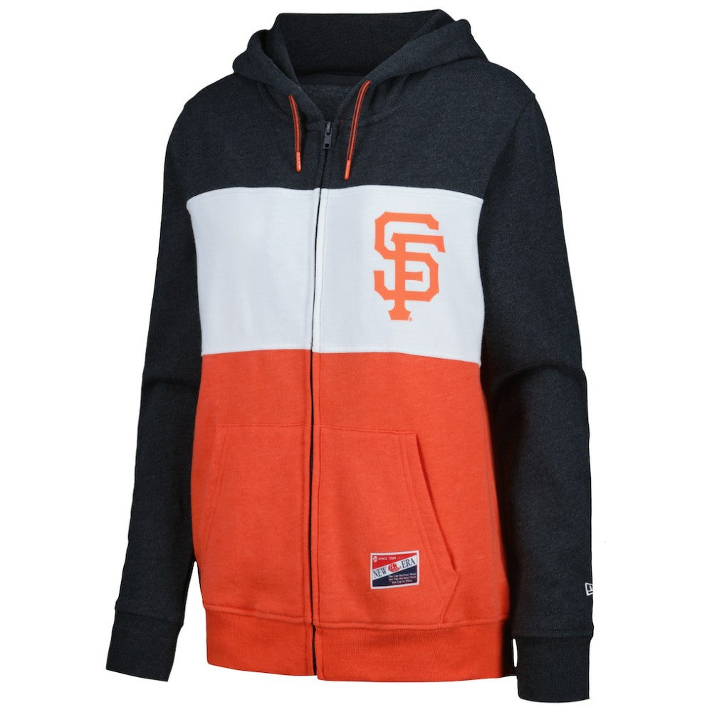 San Francisco Giants New Era Women's Color Block Full-Zip Hoodie Jacket Outlet