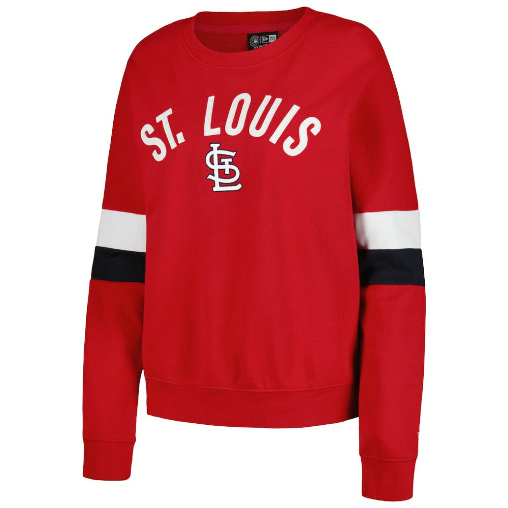 St. Louis Cardinals New Era Women's Game Day Crew Pullover Sweatshirt Outlet