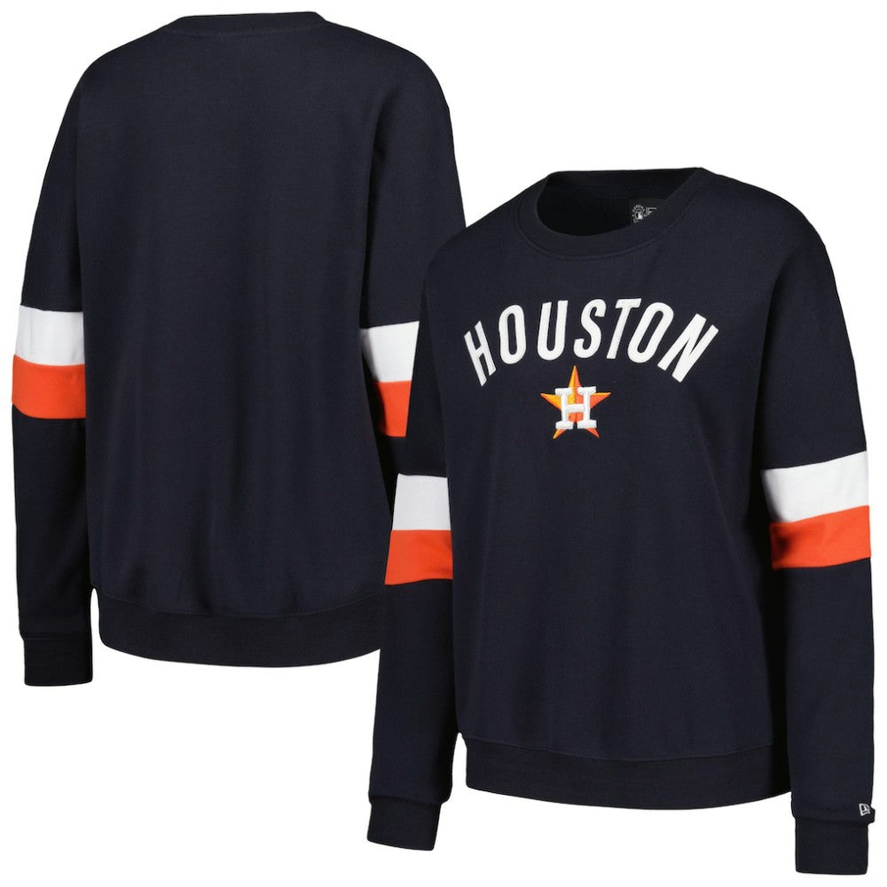 Houston Astros New Era Women's Game Day Crew Pullover Sweatshirt Outlet