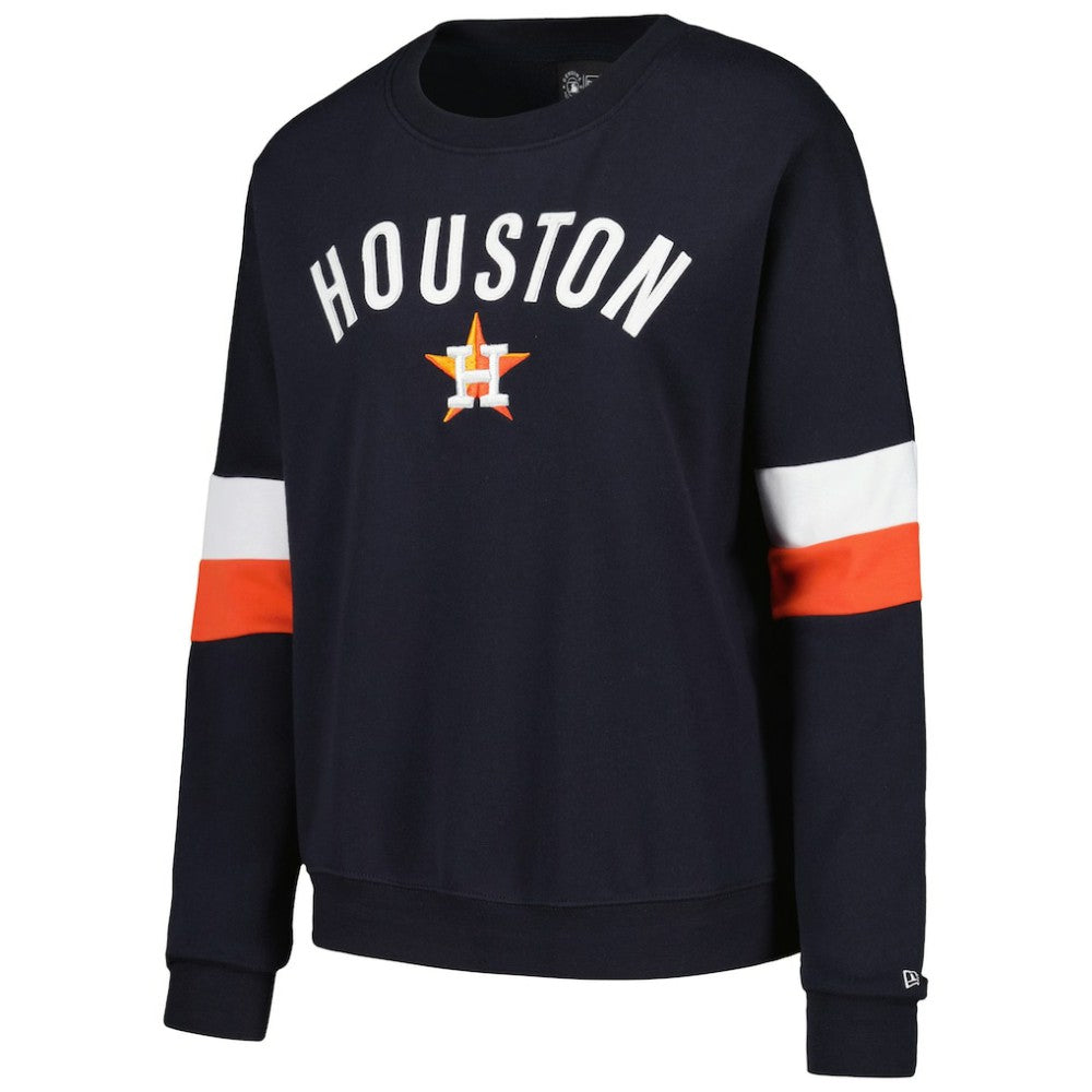 Houston Astros New Era Women's Game Day Crew Pullover Sweatshirt Outlet