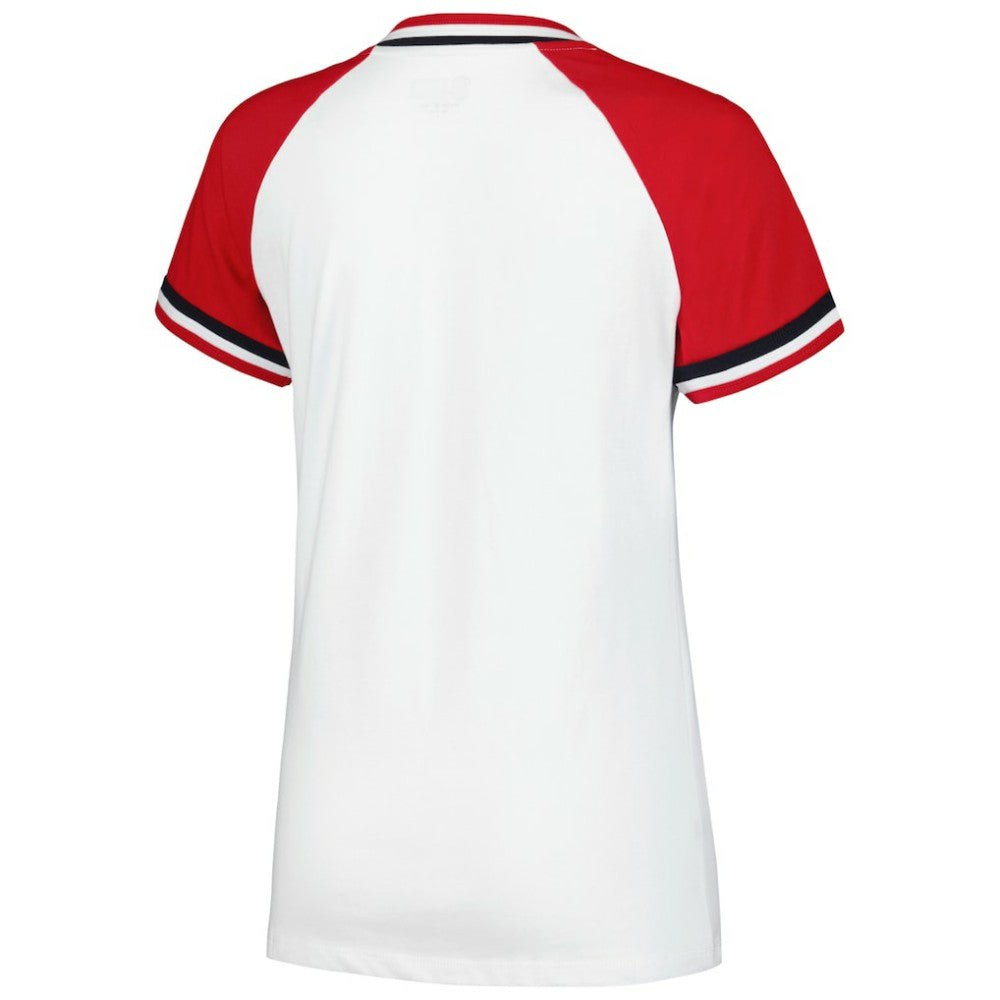 St. Louis Cardinals New Era Women's Jersey Double Binding Raglan V-Neck T-Shirt Discount
