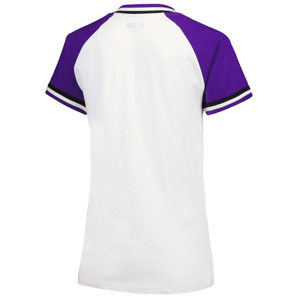 Colorado Rockies New Era Women's Jersey Double Binding Raglan V-Neck T-Shirt Online