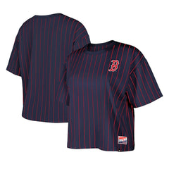 Boston Red Sox New Era Women's Boxy Pinstripe T-Shirt Near Me