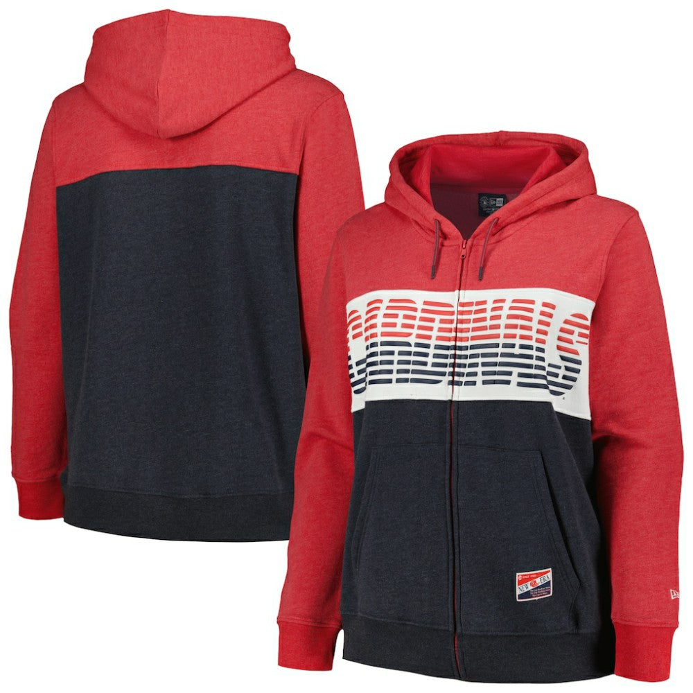 St. Louis Cardinals New Era Women's Plus Size Color Block Full-Zip Hoodie Online